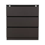 კომოდი 3 უჯრით, 70x77x40, ნაცრისფერი