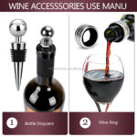 ღვინის აქსესუარების ნაკრები მუყაოს ყუთით YOBANSA - Image 2