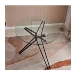 goks.ge მაგიდა შუშის ზედაპირით,მრგვალი XS-1287 110 75