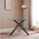 goks.ge მაგიდა შუშის ზედაპირით,მრგვალი XS-1287 110 75