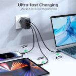 Choetech PD8005 100W GAN Dual C+Single A Charger 1
