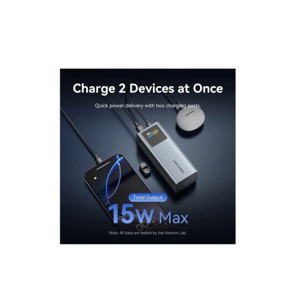 Vention FKCH0 20.000mAh Power Bank 100W Gray