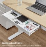 Vertex VX-1SSD-01NW Single Motor Sit-Stand Desk with Drawer & Memory Control